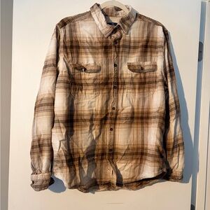 3/$17 George Tan and Brown flannel